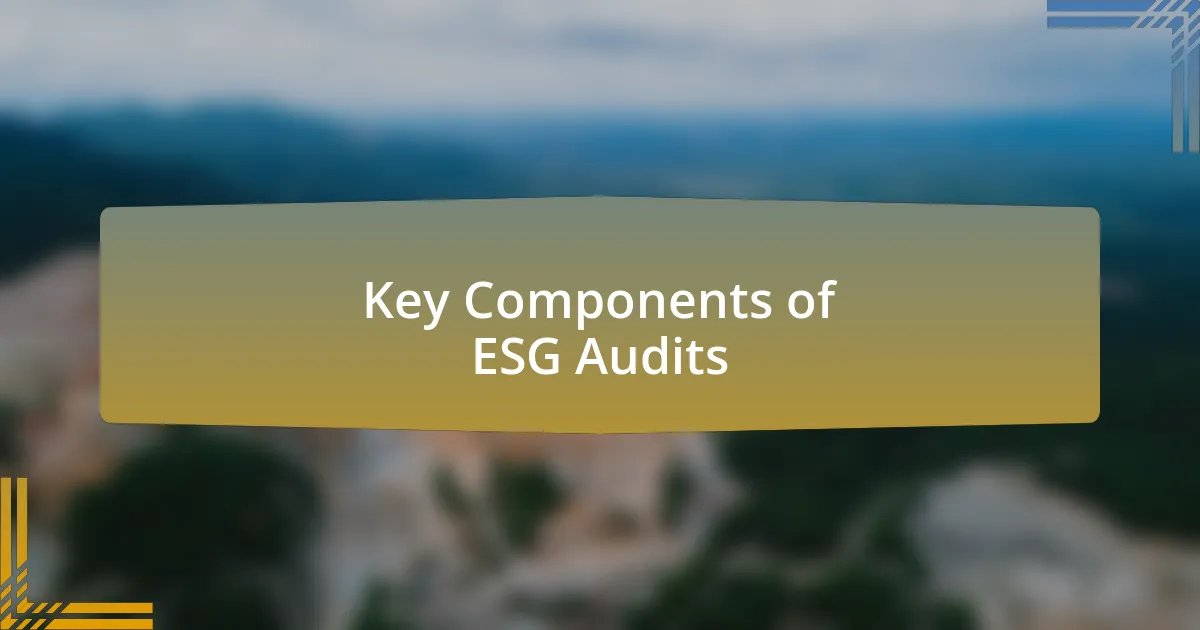 Key Components of ESG Audits